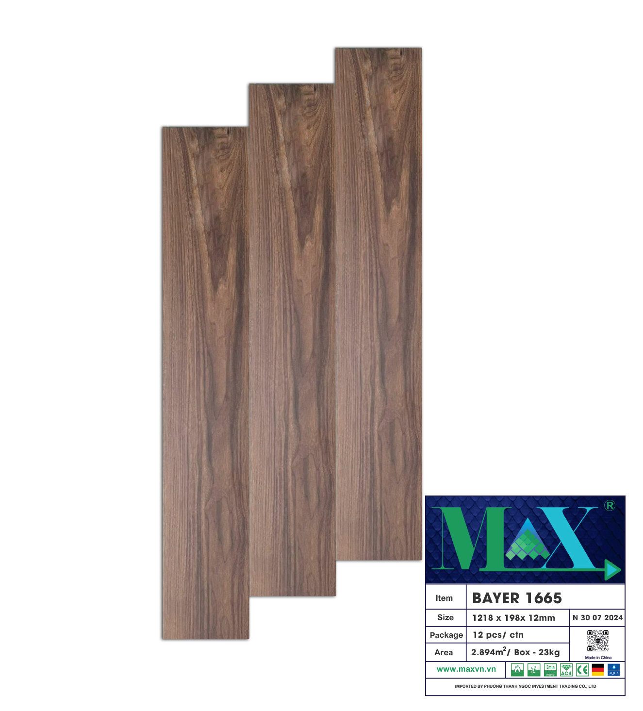 Sàn gỗ công nghiệp Bayer 12mm197